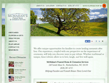 Tablet Screenshot of mcmahansfuneralhome.com
